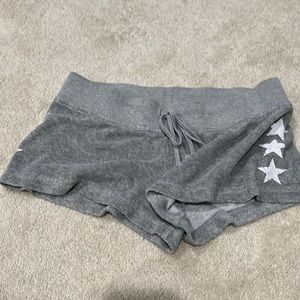 Hard tail size XL (runs small) , Terri low rise shorts, gray with white stars